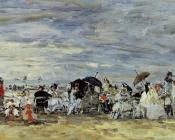 尤金 布丹 : Trouville, Beach Scene